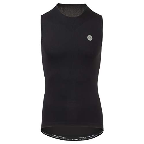 AGU Maglia Intima Everyday Base Unisex Nero - Smanicata von AGU