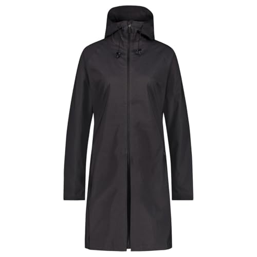 AGU SeQ Regenjacke Damen Urban Outdoor, Regenmantel Damen Wasserdicht mit Kapuze, Übergangsjacke Damen Atmungsaktiv - Schwarz - M von AGU