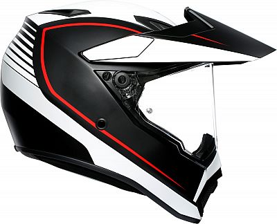 AGV AX9 Pacific Road, Endurohelm - Matt-Schwarz/Weiß/Rot - XXS von AGV