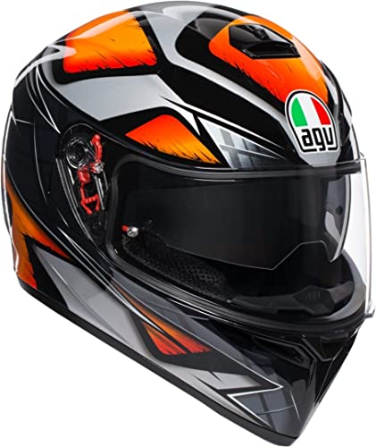 AGV K-3 SV Liquefy Integralhelm Schwarz/Orange XS (53/54) von AGV