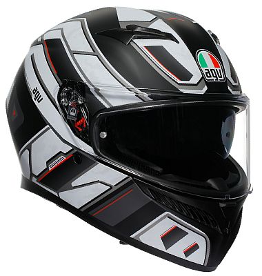 AGV K3 Rivia, Integralhelm - Matt Schwarz/Weiß/Rot - S von AGV