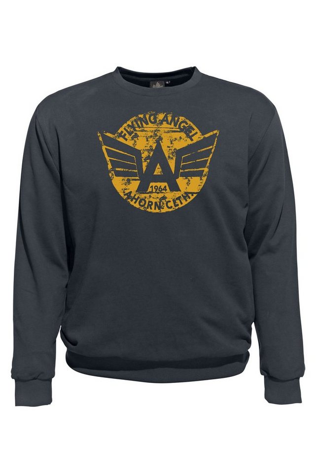 AHORN SPORTSWEAR Sweatshirt FLYING ANGEL_SAFFRON YELLOW mit modischem Print von AHORN SPORTSWEAR