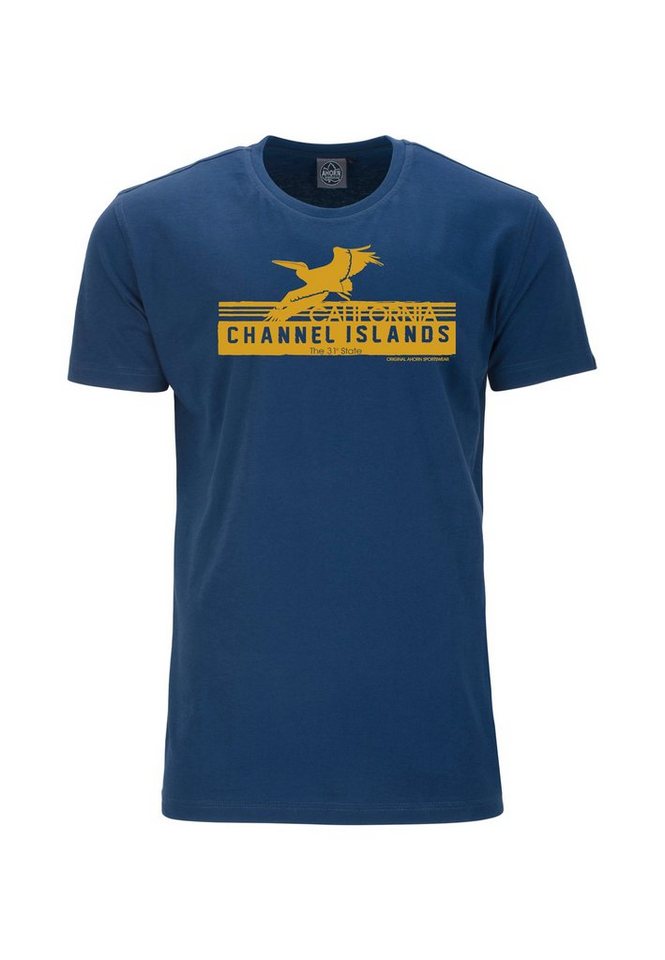 AHORN SPORTSWEAR T-Shirt CHANNEL ISLANDS mit tollem Frontprint von AHORN SPORTSWEAR