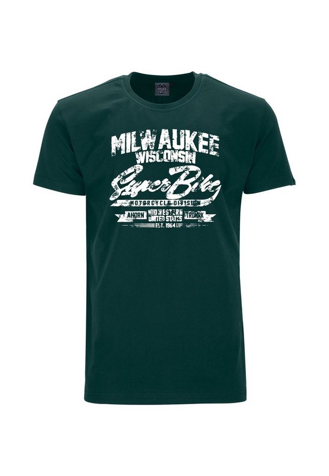 AHORN SPORTSWEAR T-Shirt MILWAUKEE mit coolem Schriftzug-Print von AHORN SPORTSWEAR