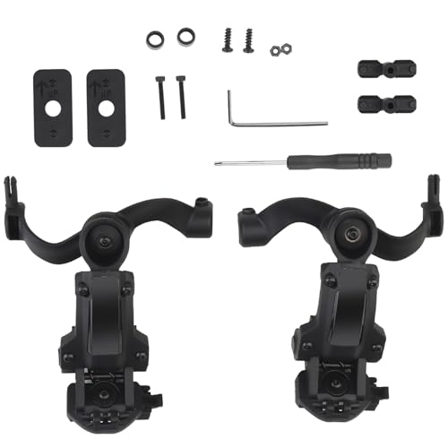 Helm-ARC-Schienenadapter, Mehrwinkel-Drehhalterung für Helm-Headset für Headset der 5. Generation(Black) von AHTCPO