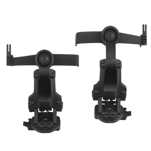 Taktischer Helm ARC-Schienenadapter Zubehör Kopfhörerhalter, Mehrwinkeldrehung(Black) von AHTCPO