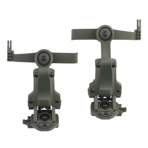Taktischer Helm ARC-Schienenadapter Zubehör Kopfhörerhalter, Mehrwinkeldrehung(Green) von AHTCPO