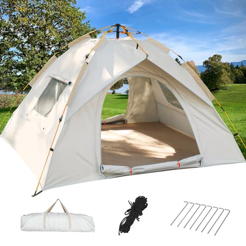 AHWOiHS Camping Zelt Automatisches Sofortzelt Pop Up Zelt 2-3 Personen Automatik Campingzelt 4 Jahreszeiten für Camping Trekking von AHWOiHS