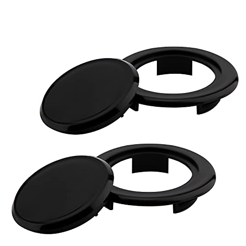 AIEX 5 cm 2 Set Patio Tischschirm Loch Ring Und Kappen-Set Silikon Transparent Einschließlich 2 Ringe und 2 Stopper (schwarz) von AIEX