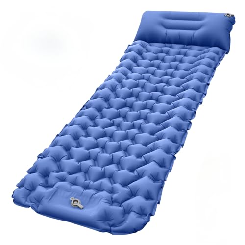Naturvibes Isomatte Selbstaufblasend, Isomatte Selbstaufblasend Ultraleicht, Luftmatratze Camping, Ultra-Leichte Aufblasbare Campingmatratze mit Integrierter(Ozeanblau,1 Stück) von AILISK