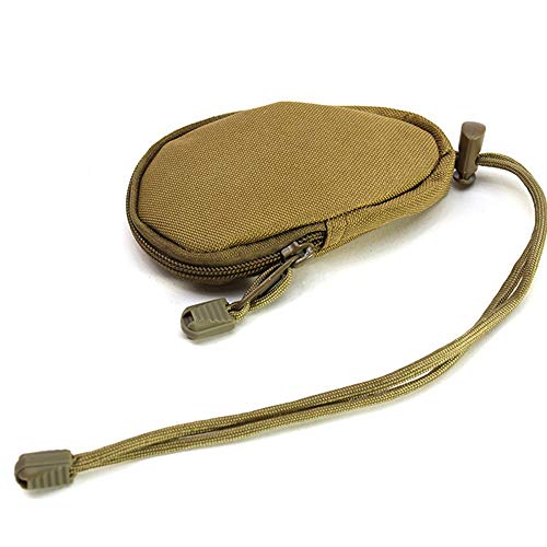 Schlüsseltasche, EDC Mini Schlüsselhalter Geldbörsen Beutel Feuerzeug Tasche Schlüsselbund Reißverschluss Tasche Camo Tasche für Outdoor Camping Wandern (Khaki) von AILOVA