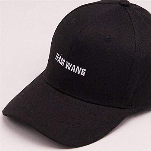 AIMICONG Cap Team Wang Männer Frauen Curved Sun Visor Baseball Cap Weiß Schwarzer Hut Einfarbig Einstellbare Caps A von AIMICONG