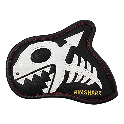 AIMSHARK Skull_Shark Golfschläger-Abdeckungen, 1 oder 9 Stück, Totenkopf-Eisen, 9-teiliges Set, Regenbogenfarben von AIMSHARK