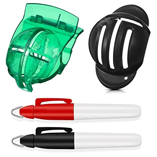 AINTY Golfball-Marker, Golfball-Liner-Ausrichtungs-Kits, 2 Stück Golf-Ausrichtungswerkzeuge und 2 Stück Markierungsstifte, ausgezeichnetes Golf-Zubehör und Golf-Geschenke für Golfer von AINTY