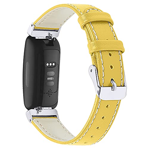AISPORTS Kompatibel mit Fitbit Inspire/Inspire HR Armband Leder für Damen Herren, Weiches Schlankes Atmungsaktives Sportarmband, Ersatzarmband für Fitbit Inspire/Inspire HR/Ace 2 Fitness Tracker von AISPORTS