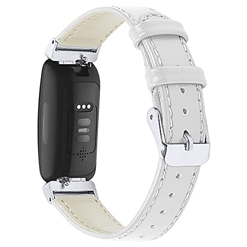 AISPORTS Kompatibel mit Fitbit Inspire/Inspire HR Armband Leder für Damen Herren, Weiches Schlankes Atmungsaktives Sportarmband, Ersatzarmband für Fitbit Inspire/Inspire HR/Ace 2 Fitness Tracker von AISPORTS