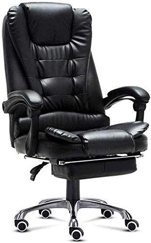 AJIEYMXS Bürostuhl, Drehstuhl, Computer-Bürostuhl, Spielstuhl, ergonomischer Liegestuhl, Chefsessel mit hoher Rückenlehne, neigbarer Liegestuhl (schwarz), hohe Ambition von AJIEYMXS