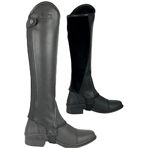 AK Classic Reit-Halbchaps aus Leder, Schwarz , xxl von AK Riding Sports