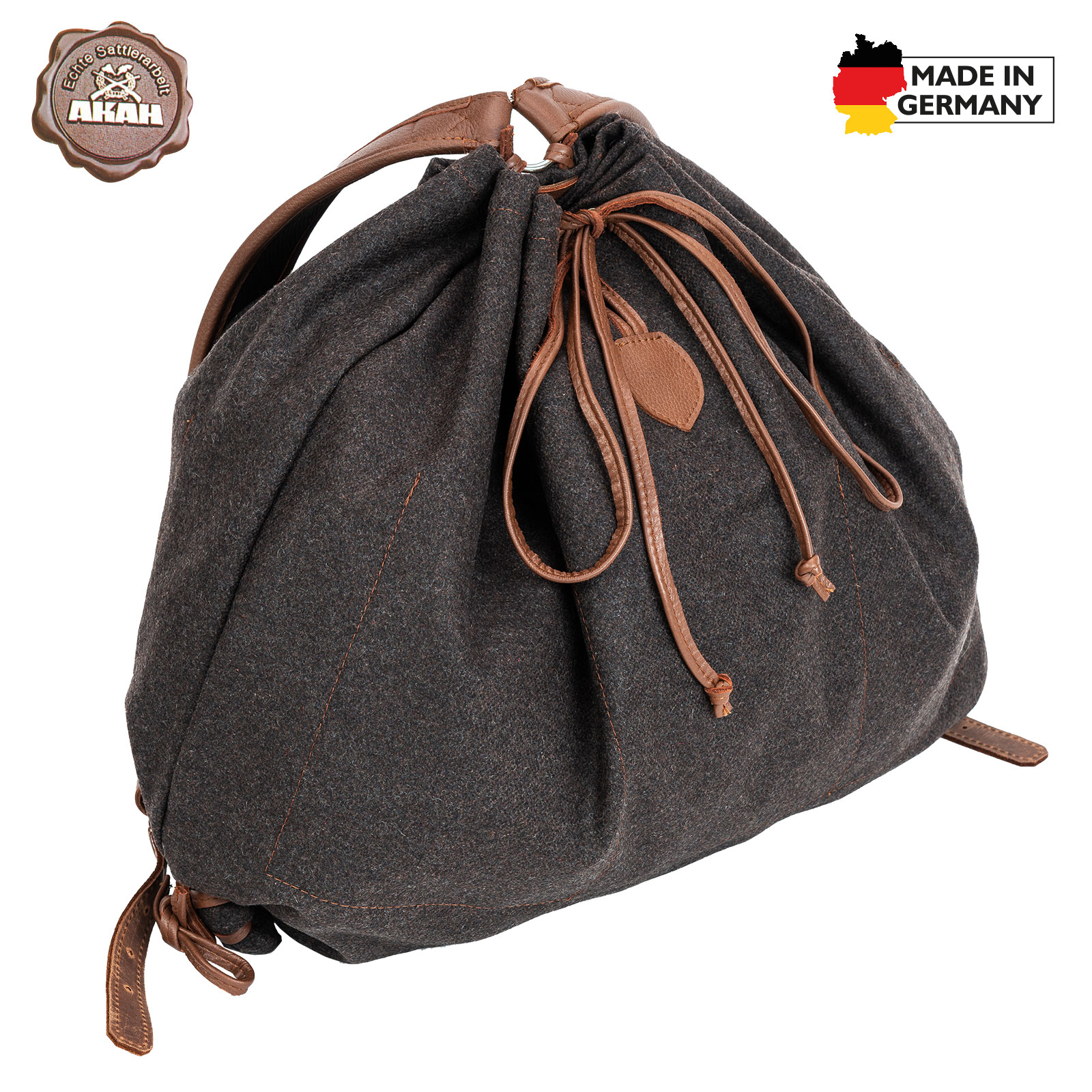 AKAH Gebirgsrucksack Loden Elchleder 55x70cm von AKAH