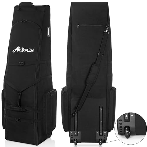 Golf-Reisetasche, wasserdicht, universal, faltbar, Golfschlägerabdeckung mit Rädern für Flugreisen von AKOZLIN