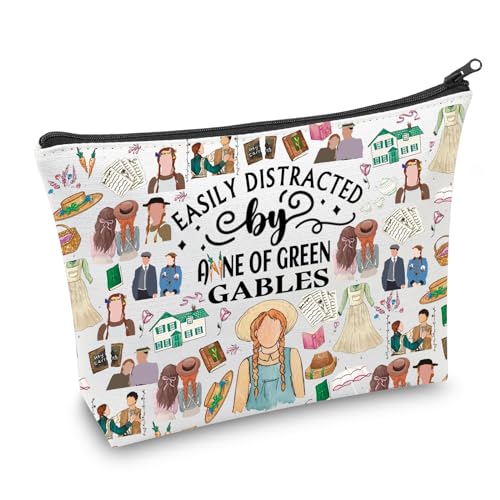 AKTAP Anne Green Gables Make-up-Tasche, Motiv: Anne Green Gables, literarisches Geschenk für Leser, Bücherwurm, Buchbuch, Anne Mb, modisch von AKTAP