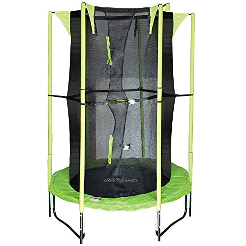 AKTIVE 54086 54086-Kinder Trampolin Ø Sports, schwarz/grün, 122 cm von AKTIVE