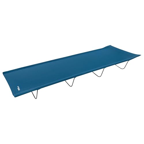 Aktive 52859 - Klappliege, Klappbares Campingbett, Strandliege, Klappbare Outdoorliege, Gartenhängematte, Schwerlastliege, Marineblau, 100kg, 180x60x18 cm von AKTIVE