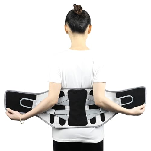 AKTree Rückenbandage – atmungsaktiver Taillengürtel, Lendenwirbelstütze zur Linderung von Schmerzen im unteren Rücken, Ischias, Skoliose, Bandscheibenvorfall, Heben,Black,XL von AKTree