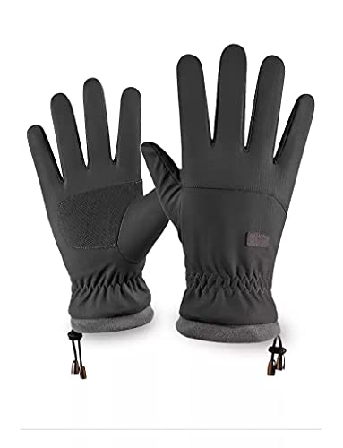 AKXOMY Winterhandschuhe für Herren, Kältedichte Skihandschuhe Thermoisolierte Handschuhe Touchscreen Handschuhe Snowboardhandschuhe für Radfahren Laufen Klettern Wandern Outdoor Handschuhe (Schwarz) von AKXOMY