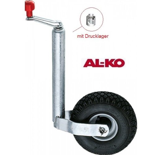 AL-KO Unisex – Erwachsene Stützrad Plus, 260 x 85 mm, Luftrad/Blechfelge, neutral, Standard von AL-KO