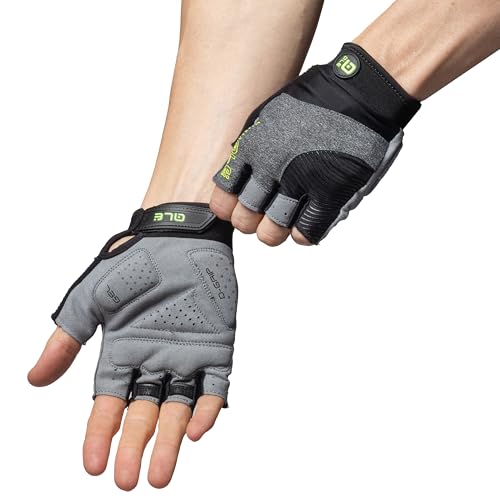 Fahrradhandschuhe für den Sommer, hoher Komfort (L, Grau) von ALE'