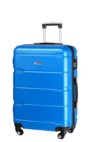 ALEOS. Hartschalen Koffer XL 45x28x66cm Reisekoffer, Hartschalen Trolley, Blau, leicht, Hartschale, robust, 100% ABS+PC, TSA Schloss, leichtgängige 4 Rollen von ALEOS.