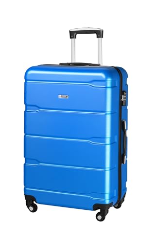 ALEOS. Hartschalen Koffer XXL 50x32x75cm Reisekoffer, Hartschalen Trolley, Blau, leicht, Hartschale, robust, 100% ABS+PC, TSA Schloss, leichtgängige 4 Rollen von ALEOS.