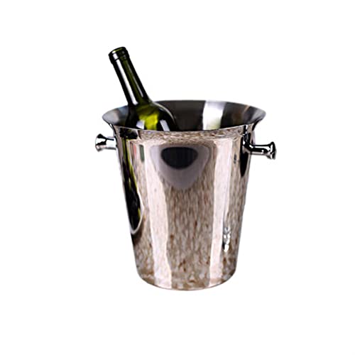 ALEjon Eiskübel Edelstahl-Eiskübel Weinfass Spiegelpoliertes Aussehen für Getränke und Partys, perfekt für Wein-, Champagner- oder Bierflaschen Eiskübel-Kits, leicht zu reinigen/B von ALEjon
