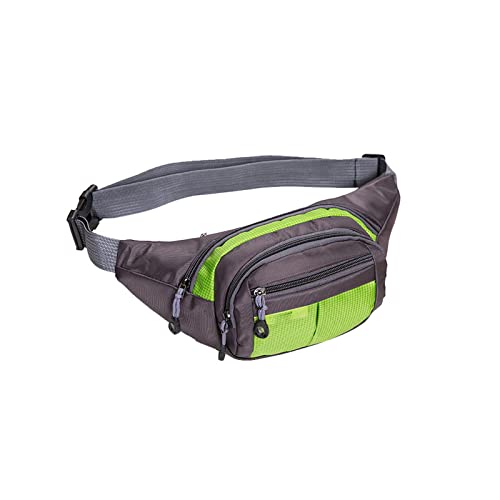 ALEjon Gürteltasche für Herren, Nylon, tragbare Hüfttaschen, Damen-Outdoor-Sport-Hüfttaschen, wasserdichte Hüfttaschen (Farbe: Grün) von ALEjon