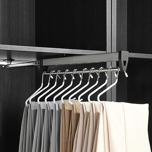 ALEjon Verstellbarer ausziehbarer Kleiderbügel: strapazierfähige, ausziehbare Stange für Garderobe, multifunktionaler Kleiderschrank-Organizer - 30cm von ALEjon