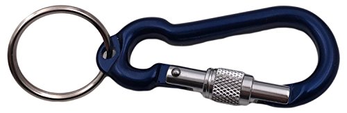 ALIENS Zubehörkarabiner Mini Ring Screw (6 cm lang, Schlüsselring 2,5 cm, Schraubkarabiner), Farbe:blau von Aliens