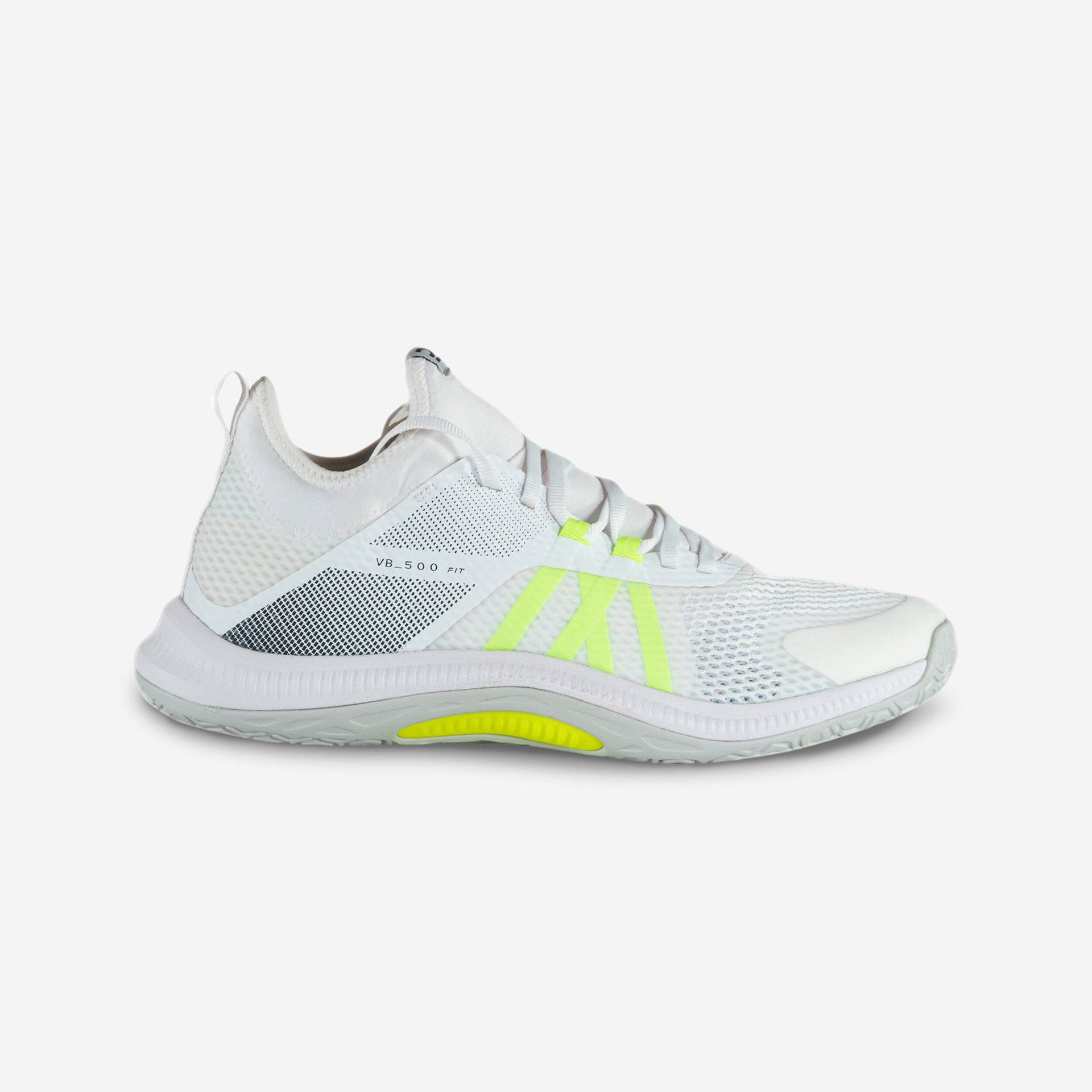 Damen/Herren Volleyball Schuhe - FIT 500 weiss/gelb von ALLSIX