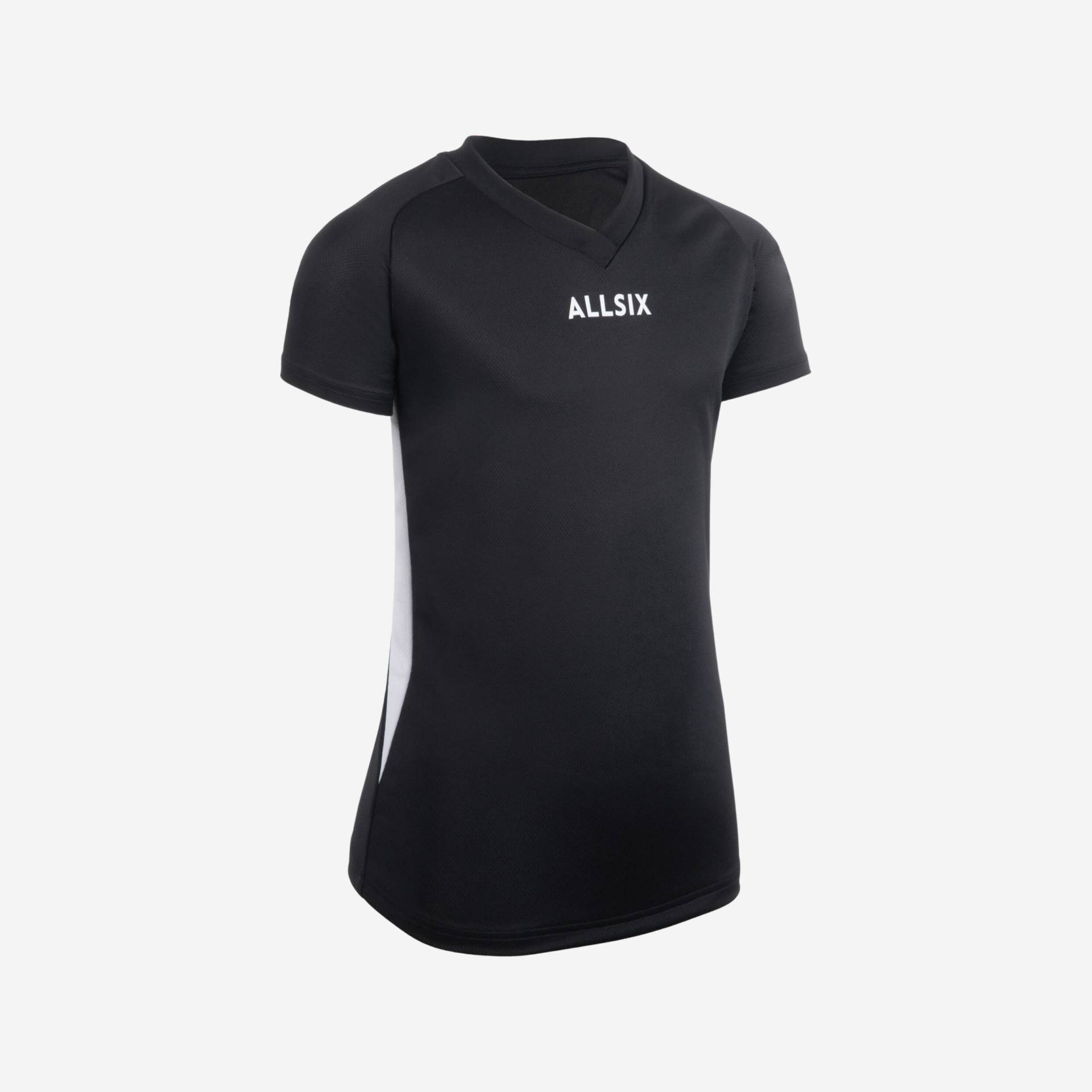 Volleyballtrikot V100 Mädchen schwarz von ALLSIX