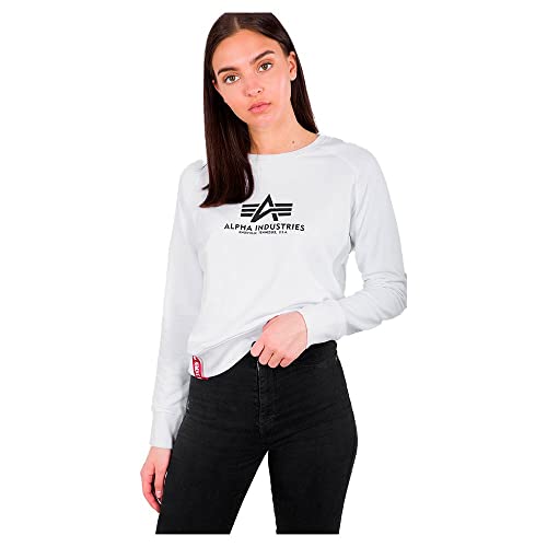 Alpha Industries New Basic Sweater Wmn Sweatshirt für Damen White von ALPHA INDUSTRIES