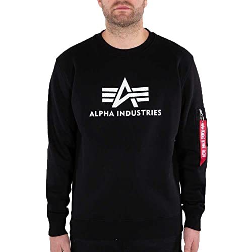 Alpha Industries 3D Logo Sweater II Sweatshirt für Herren Black von ALPHA INDUSTRIES
