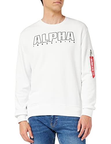 Alpha Industries Alpha Embroidery Sweater Sweatshirt für Herren White von ALPHA INDUSTRIES