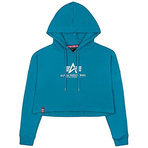 Alpha Industries Basic Hoody COS Wmn Kapuzensweat für Damen Blue Lagoon von ALPHA INDUSTRIES