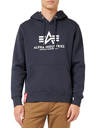 Alpha Industries Basic Hoody Kapuzensweat für Herren Navy von ALPHA INDUSTRIES