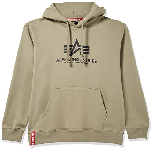 Alpha Industries Basic Hoody Kapuzensweat für Herren Olive von ALPHA INDUSTRIES