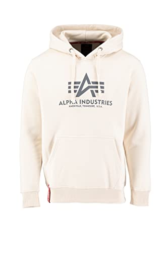 Alpha Industries Basic Hoody Kapuzensweat für Herren White von ALPHA INDUSTRIES