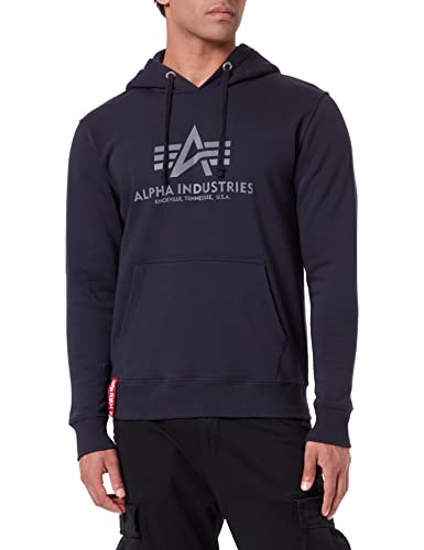 Alpha Industries Basic Hoody Reflective Print Kapuzensweat für Herren Rep.Blue von ALPHA INDUSTRIES