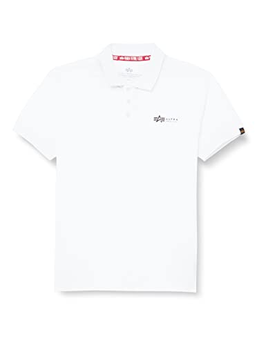Alpha Industries Basic Polo SL Poloshirt für Herren White von ALPHA INDUSTRIES