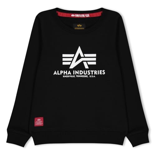 Alpha Industries Basic Sweater Kids Sweatshirt für Kinder Black von ALPHA INDUSTRIES
