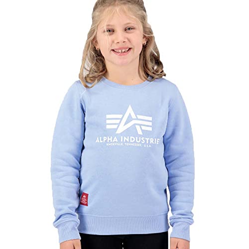 Alpha Industries Basic Sweater Kids Sweatshirt für Kinder Light Blue von ALPHA INDUSTRIES